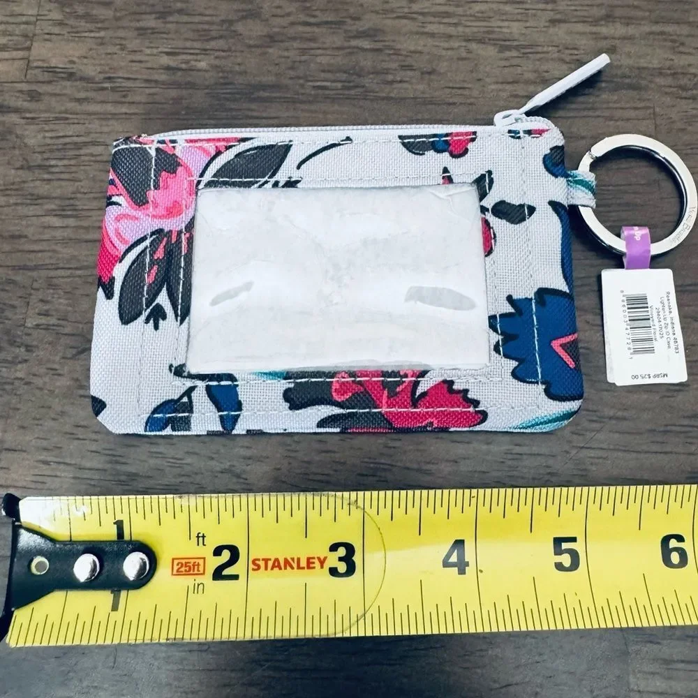 Vera Bradley Lighten Up Vineyard Floral Zip ID Case